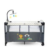 بورباي سرير رحلات متنقل (رصاصي فاتح)