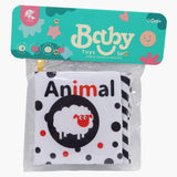 كتاب القماش التفاعلي مونتيسوري (اسود وابيض )