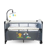 بورباي سرير رحلات متنقل (رصاصي فاتح)