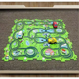 Car track installation game for children (garden)