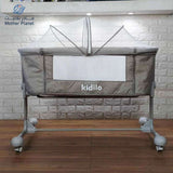 kidilo Adjustable Bedside Sleeper Crib, Breathable Mesh, Infant Bed(BP-301)