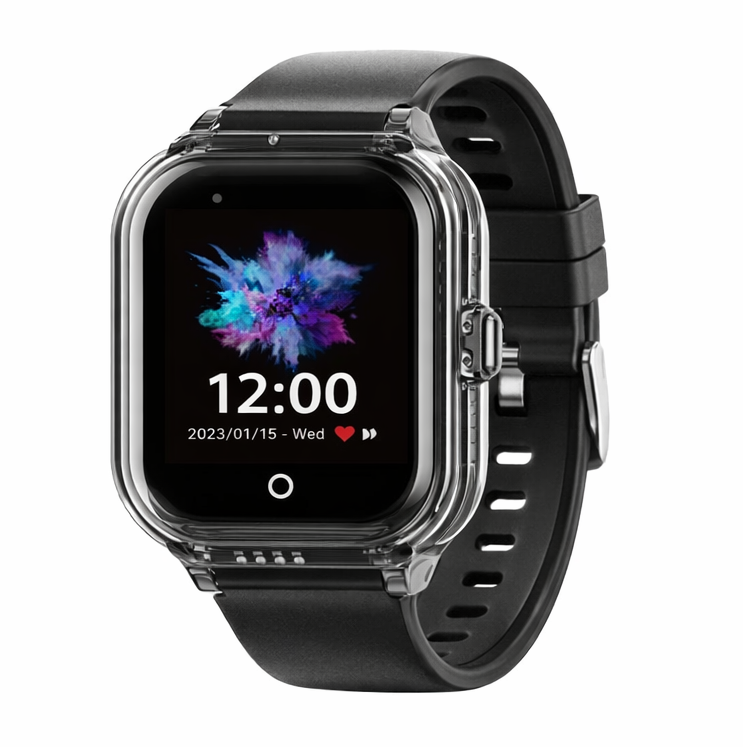 Wonlex CT01 4G kids smart watch in black color with GPS tracking and video calls
