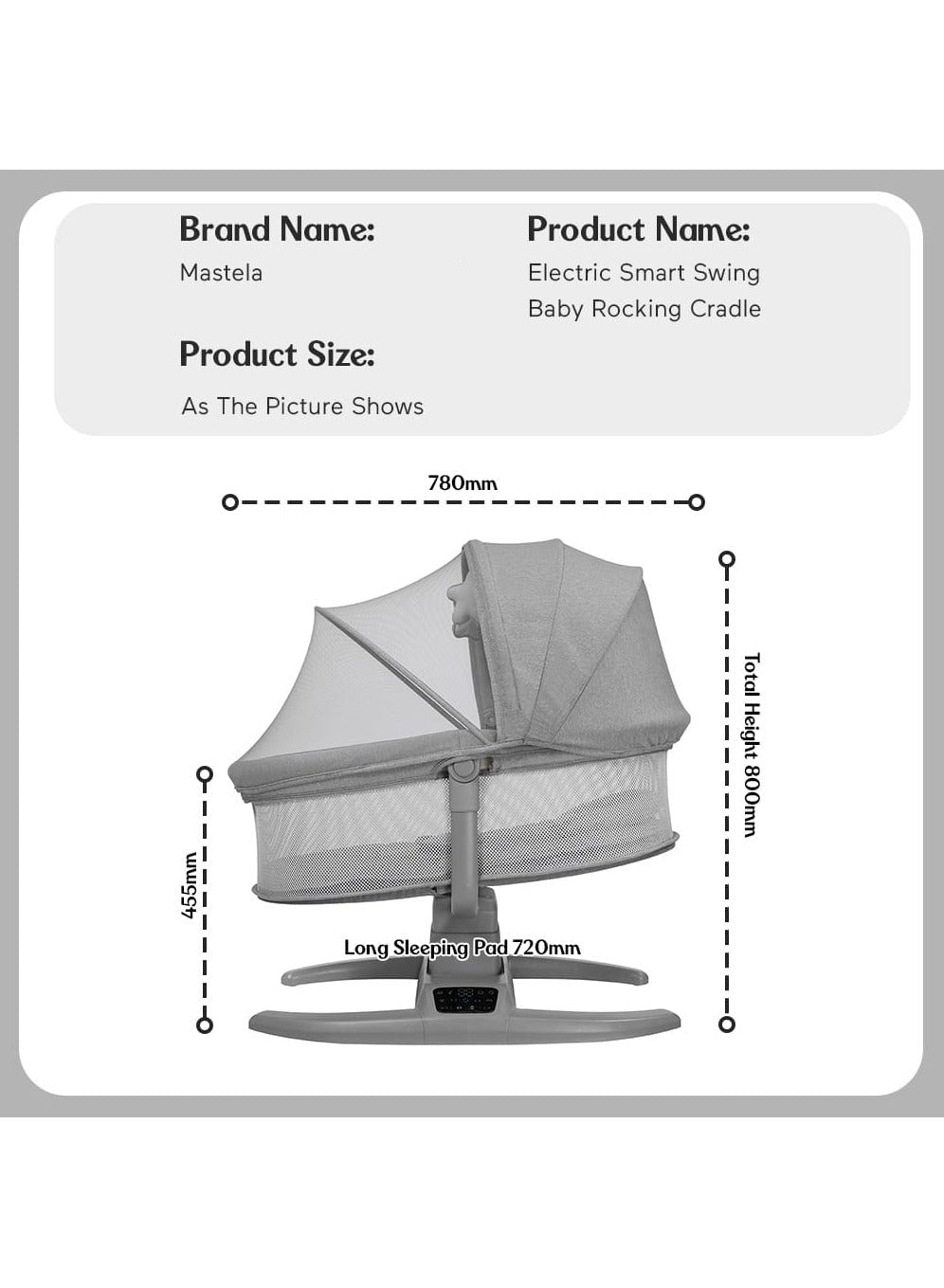 Mastela H multi- motion baby cradle