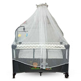 Burbay Portable travel Baby bed ( Gray)