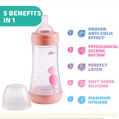 Chicco Bottle Perfect 5 Rose 240ml