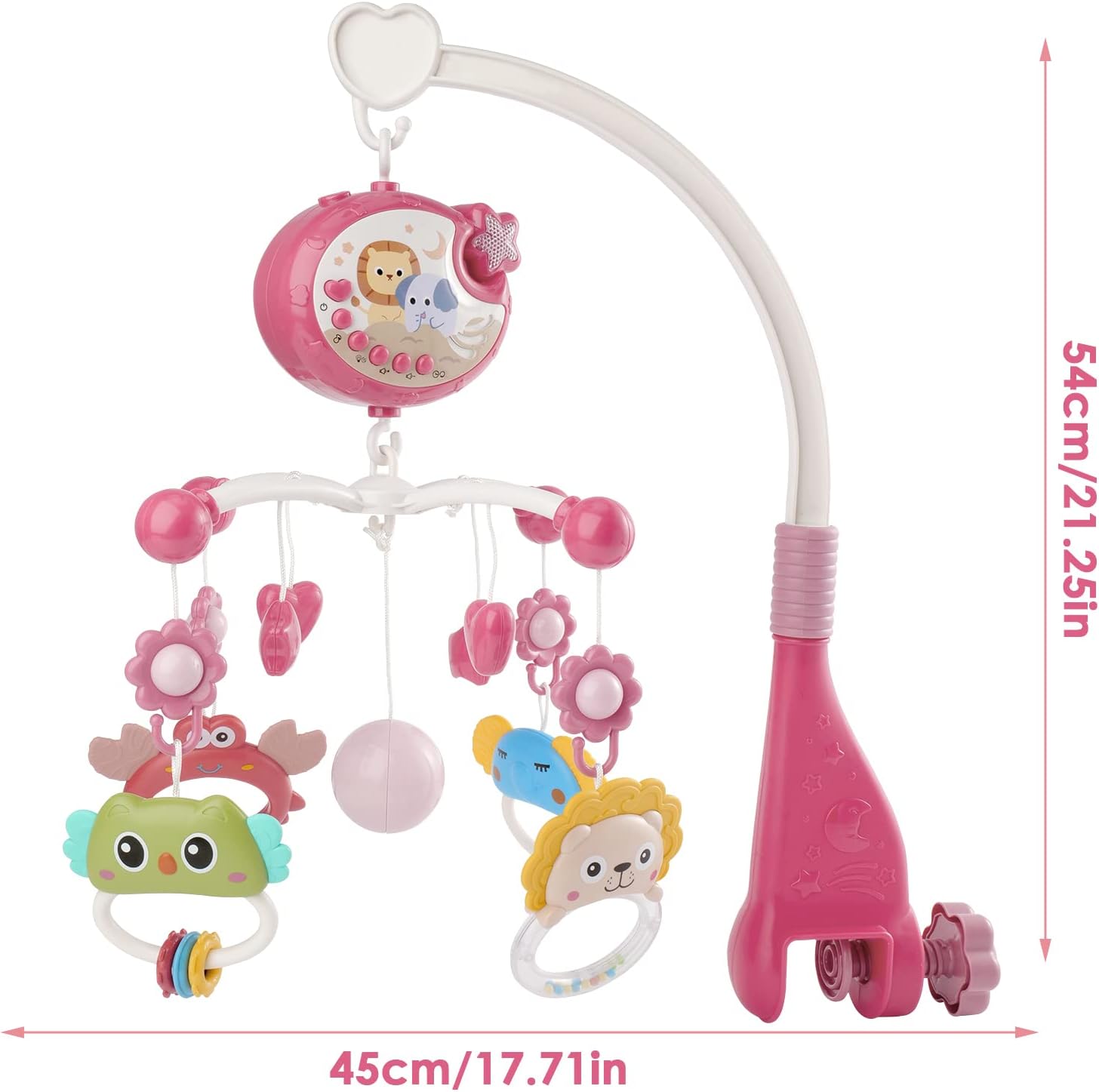 Baby Crib Mobile with Star Projector & Music