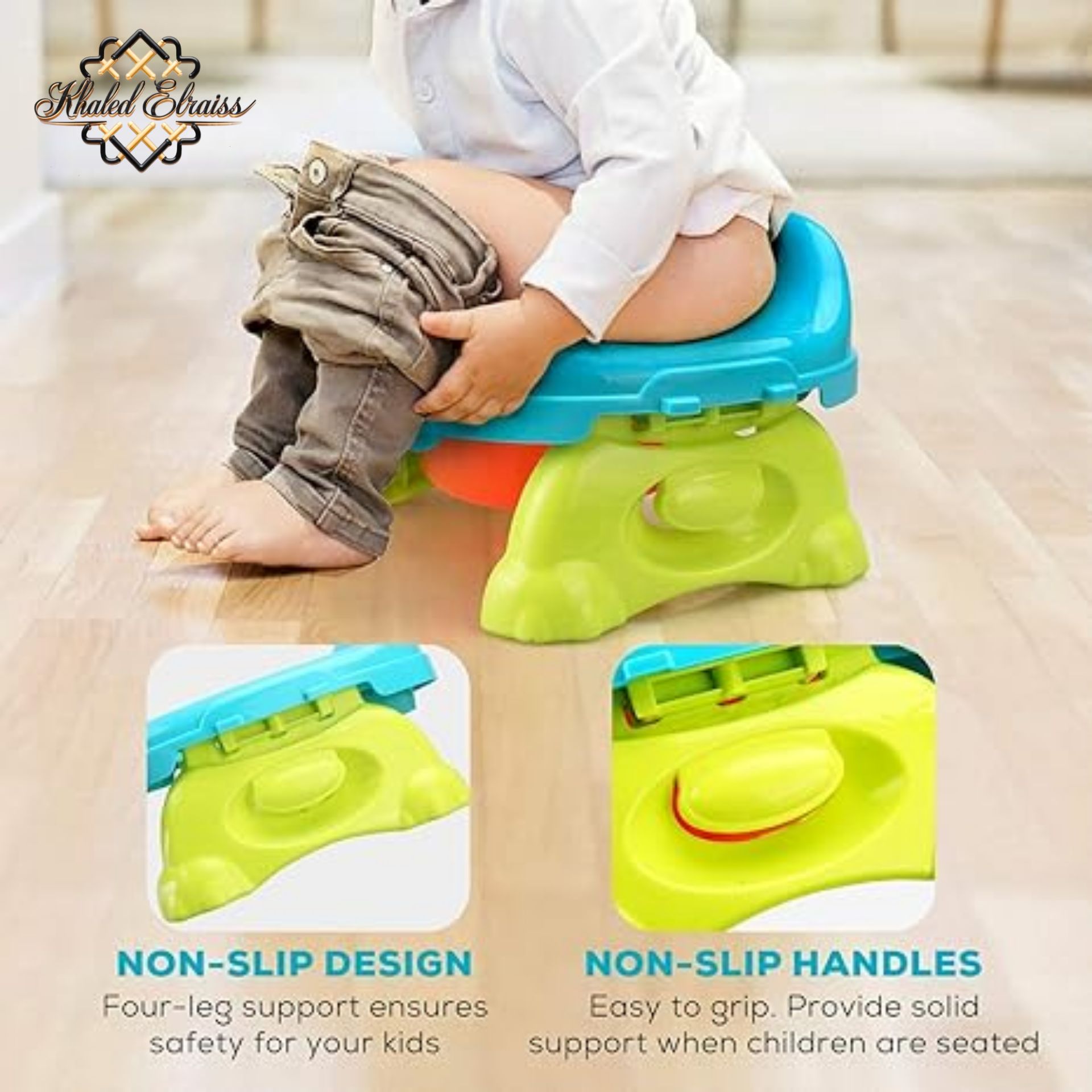 2-in-1 Travel Potty for Kids – Can Be Used on a Toilet Seat or on the Ground