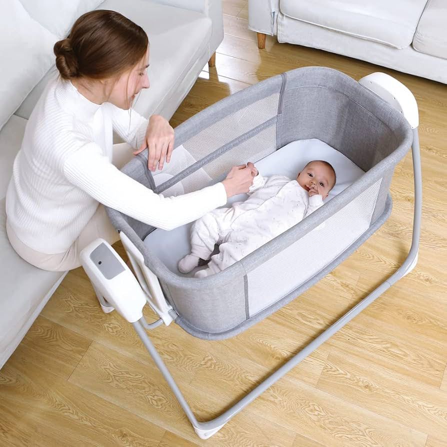 Mastela 4-in-1 Electric Musical Bedside Crib