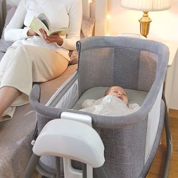 Mastela 4-in-1 Electric Musical Bedside Crib