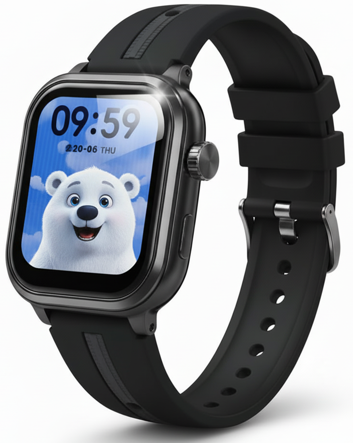 WONLEX KT39 4G kids smart GPS Tracking watch black color with video calling and SOS button

