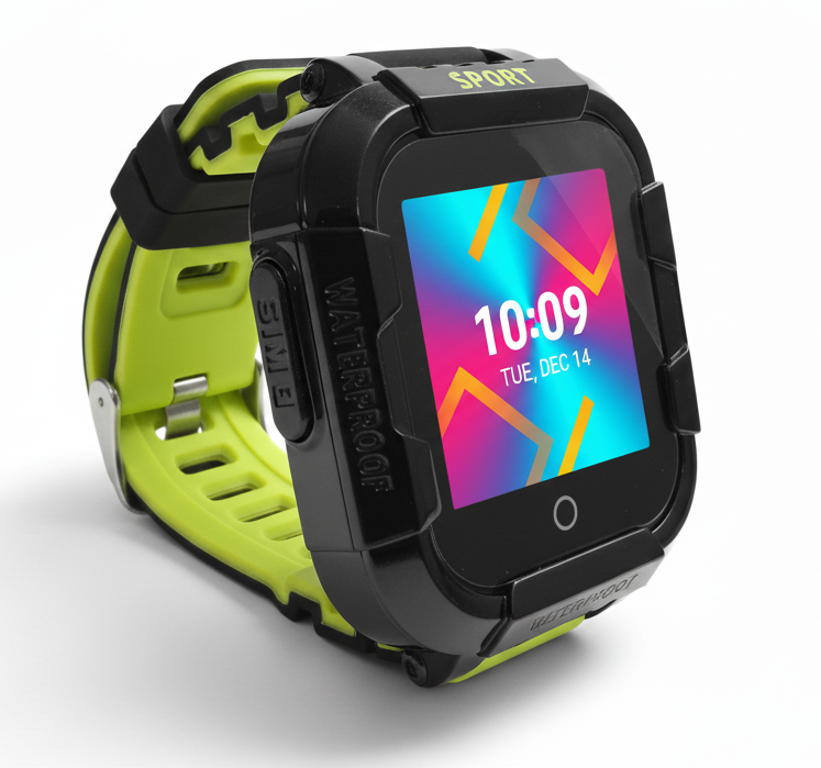 CT12 Kids 4G GPS Smart Tracking Watch Black Color with video calls and SOS Button