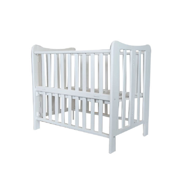 Wooden Baby Bed White Foldable Big, Wooden Baby Bed Railway