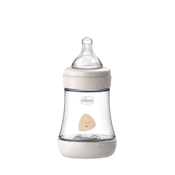 Chicco Perfect-5 Silicone Bottle with Slow Flow Nipple, 150ml - Beige
