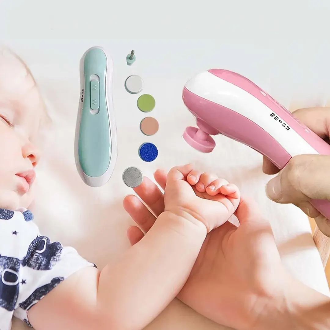 New Baby Nail File Electric || Baby Nail Trimmer with 6 Grinding Heads Safe  for Newborn